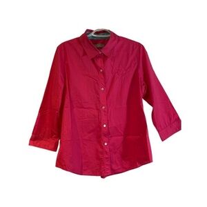 💘Liz Clairborne Pink Fushia Turquoise S/M Shirt LIKE NEW💘